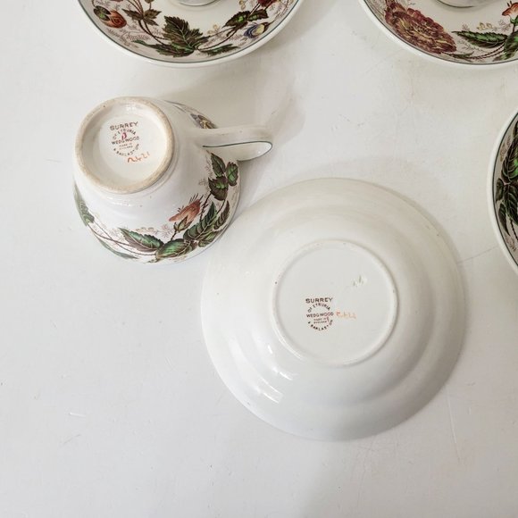 Wedgewood Surrey of Etruria Cups and Saucers Eight Sets - Picture 4 of 13